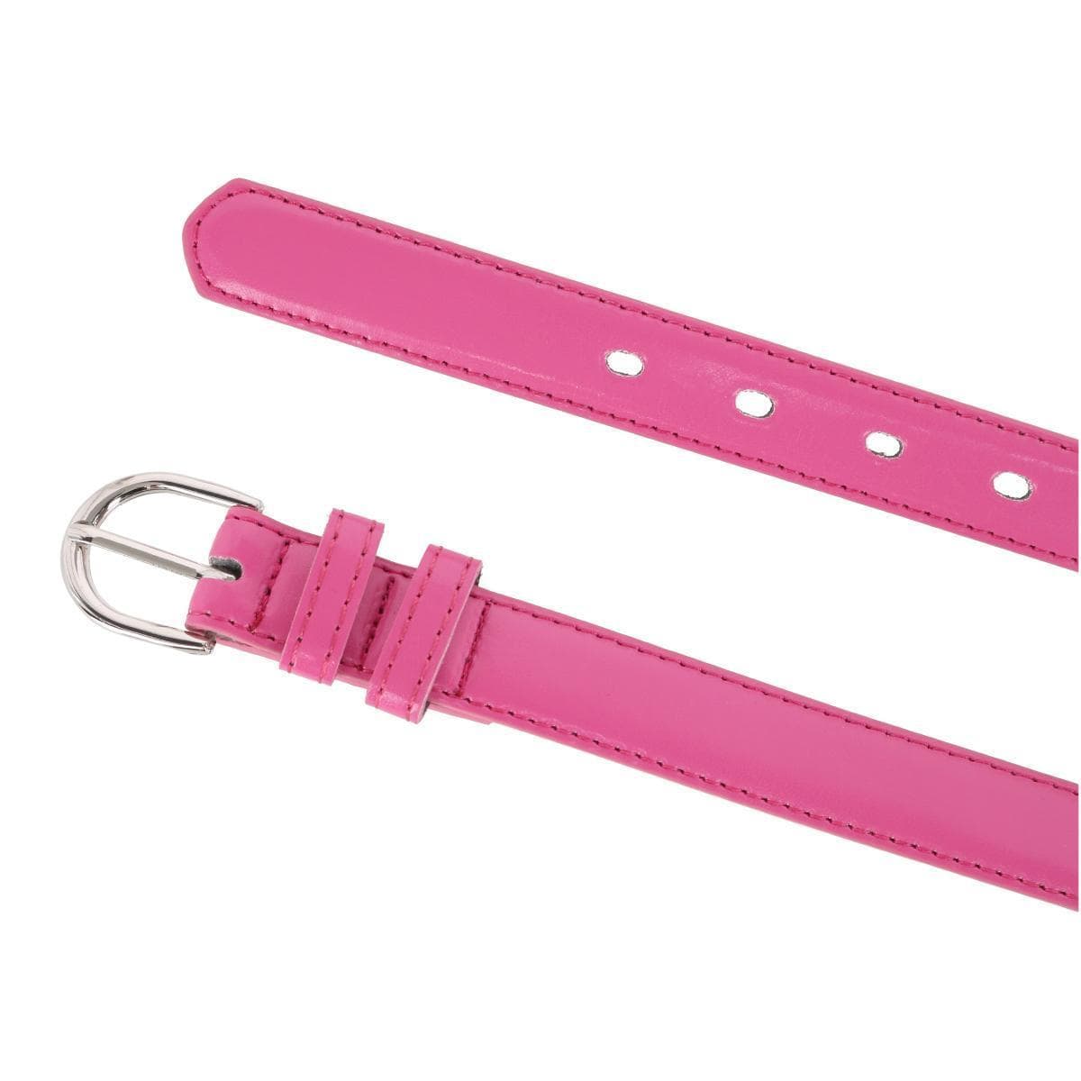 CTM® Kid's Leather 1 inch Basic Dress Belt - Hot Pink