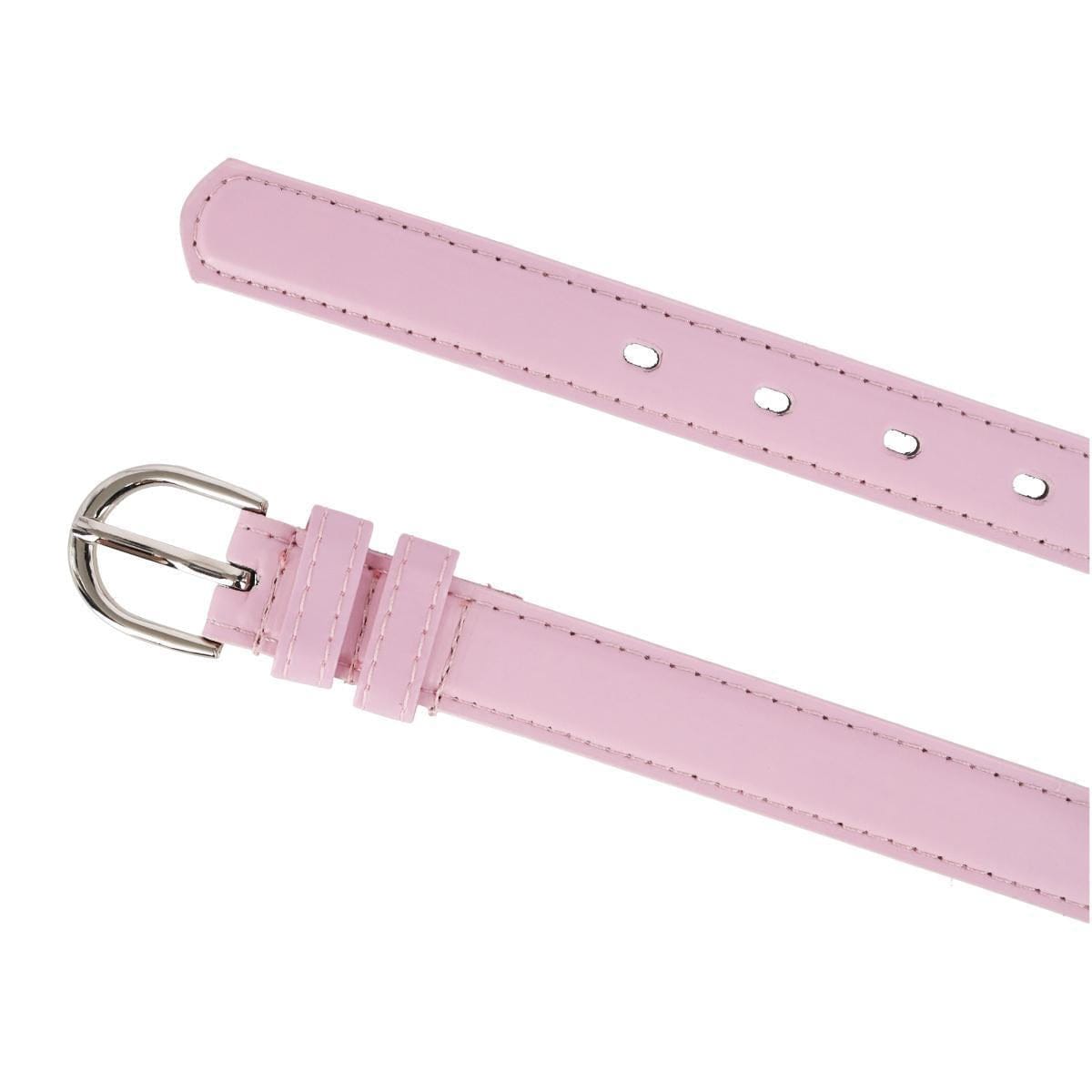 CTM® Kid's Leather 1 inch Basic Dress Belt - Light Pink
