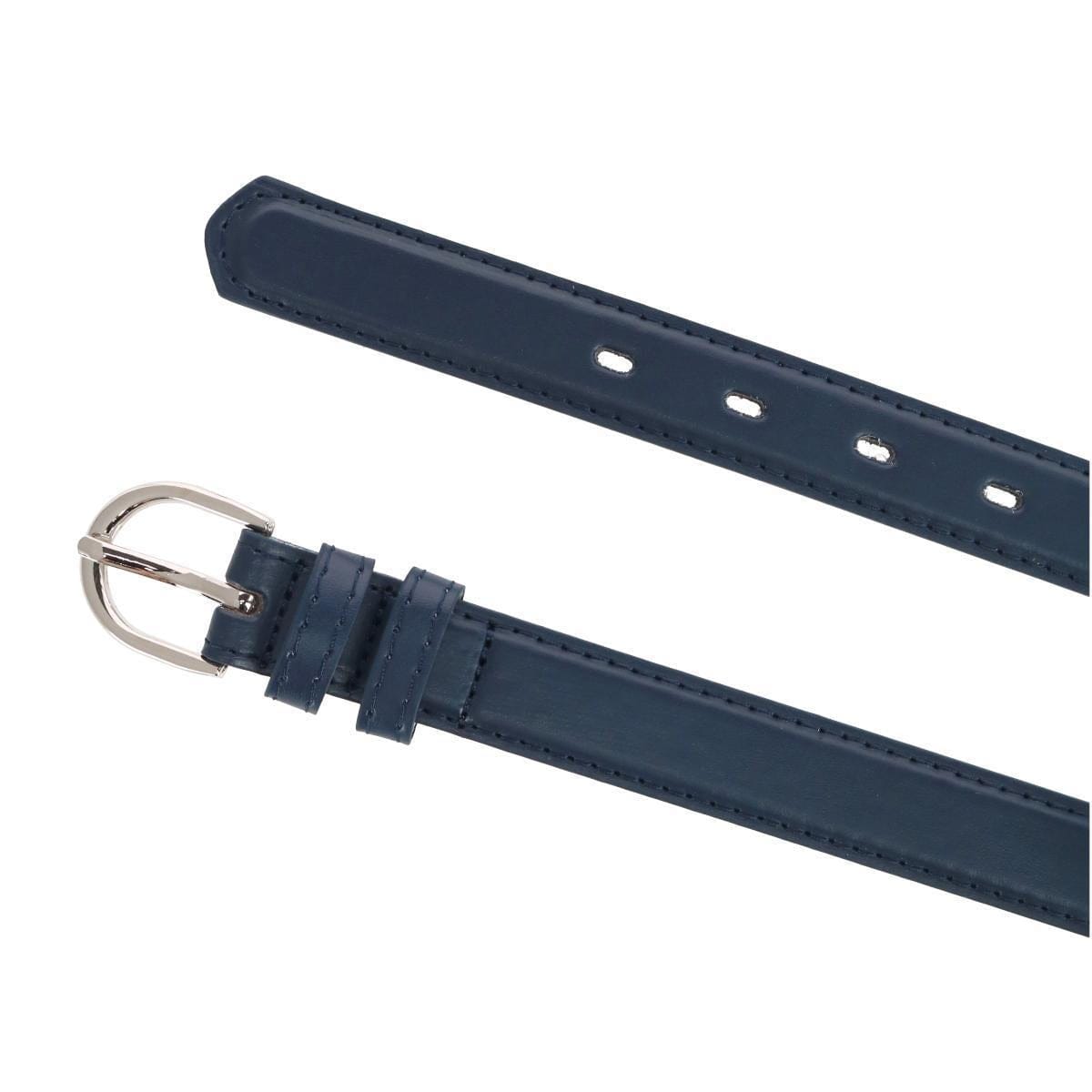 CTM® Kid's Leather 1 inch Basic Dress Belt - Navy