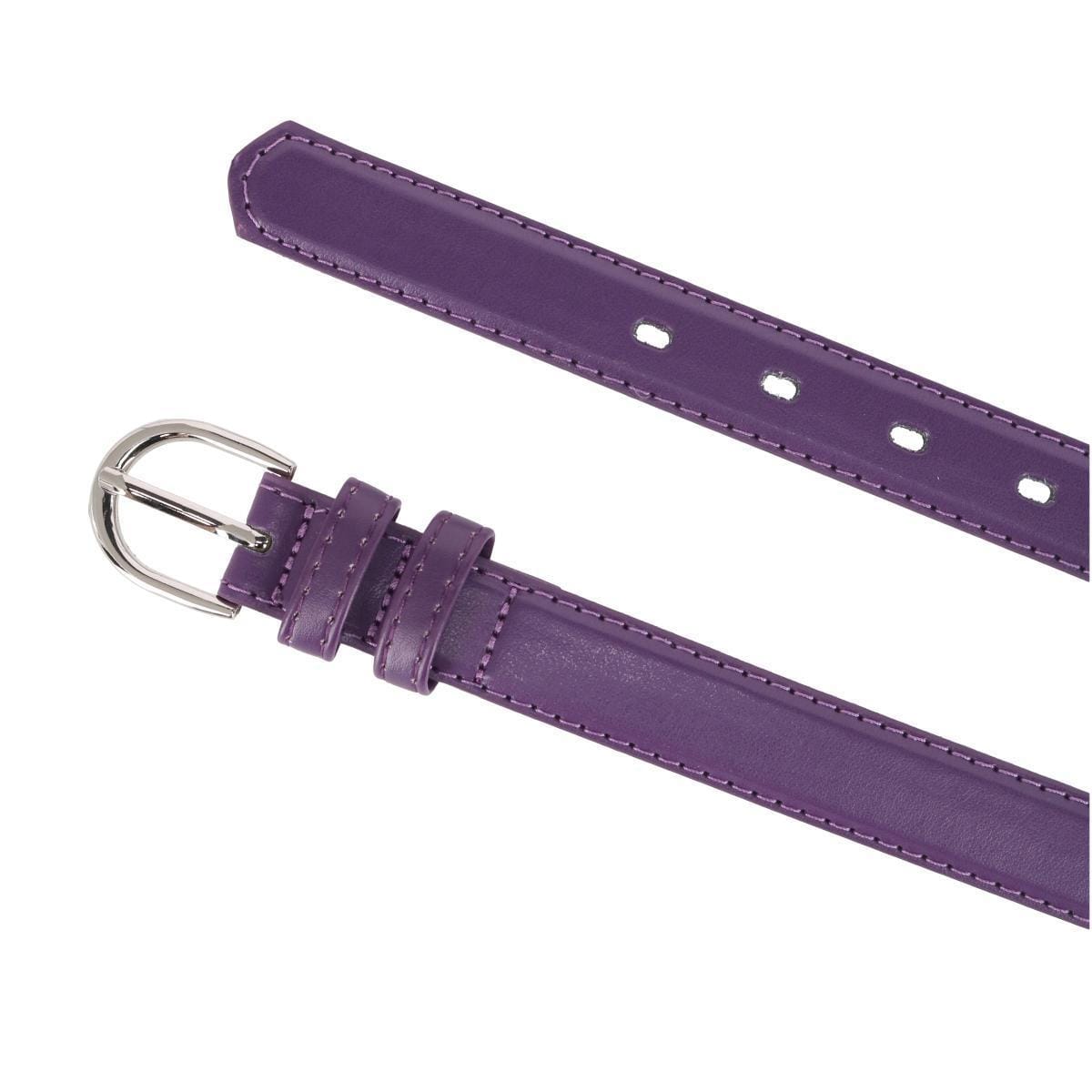 CTM® Kid's Leather 1 inch Basic Dress Belt - Purple