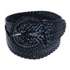 Women's Braided Wide Belt with Matching Buckle