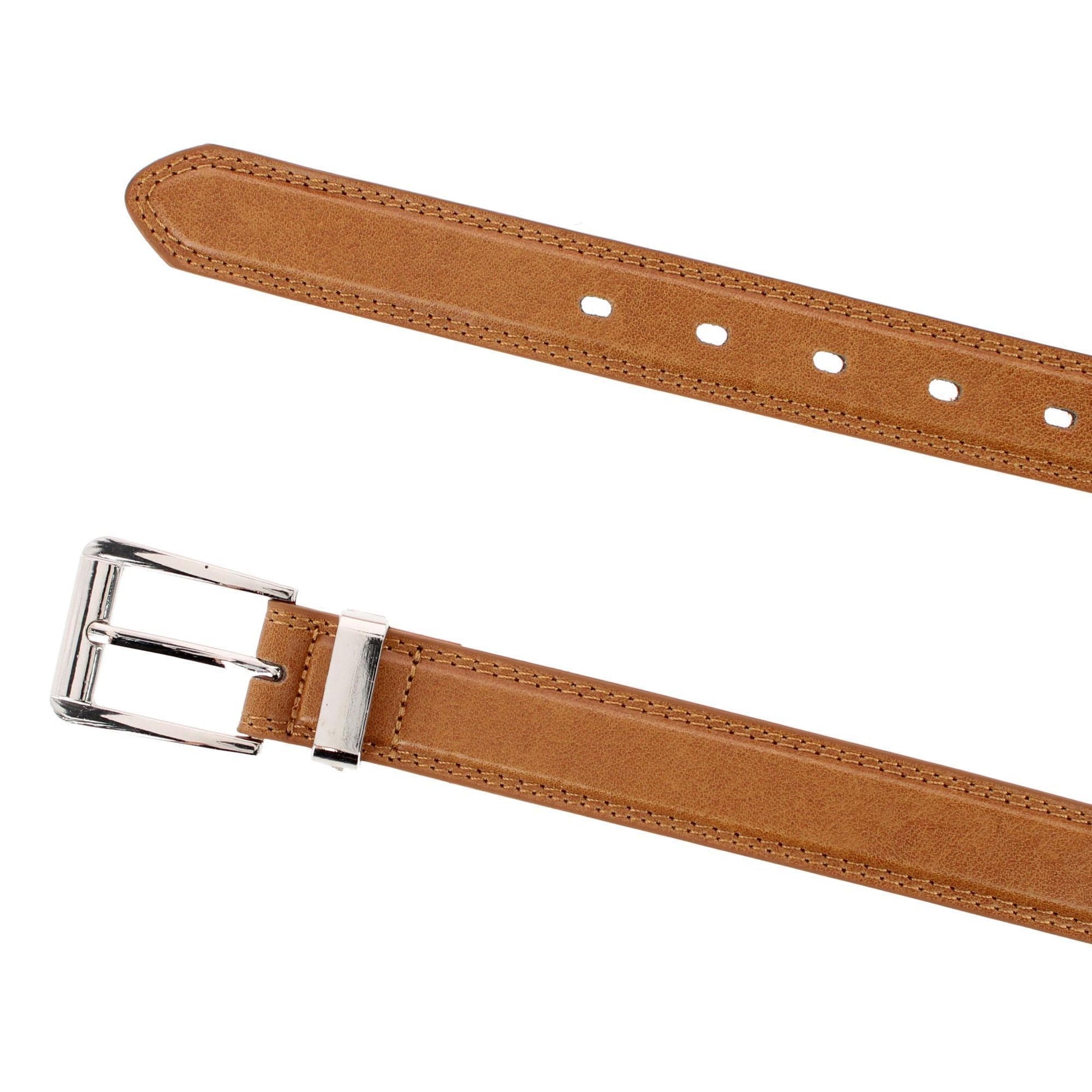 CTM® Men's Basic Dress Belt - Tan