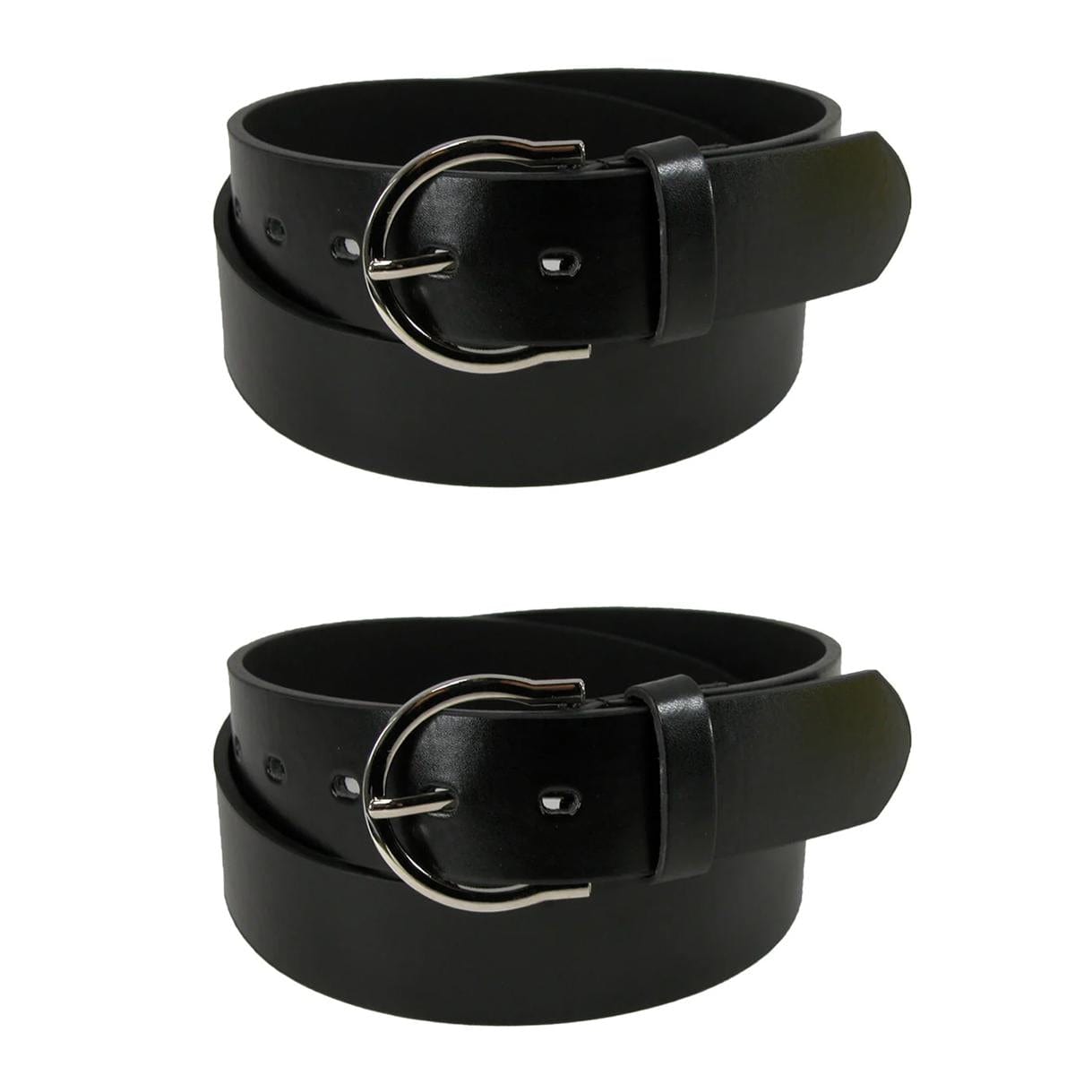 CTM® Womens 1 3/8 Inch Wide Basic Bridle Belt Twin Pack - Womens 1 3/8 Inch Wide Basic Bridle Belt Twin Pack