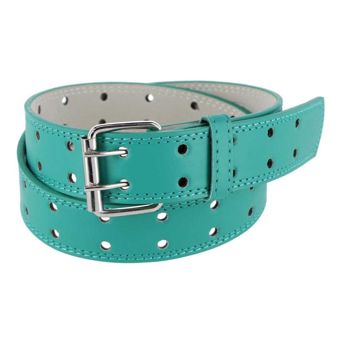 CTM® Girl's Perforated Casual Belt with Roller Buckle