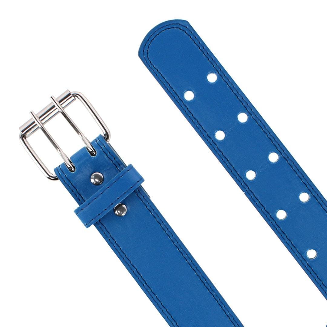 CTM® Girl's Perforated Casual Belt with Roller Buckle - Royal Blue