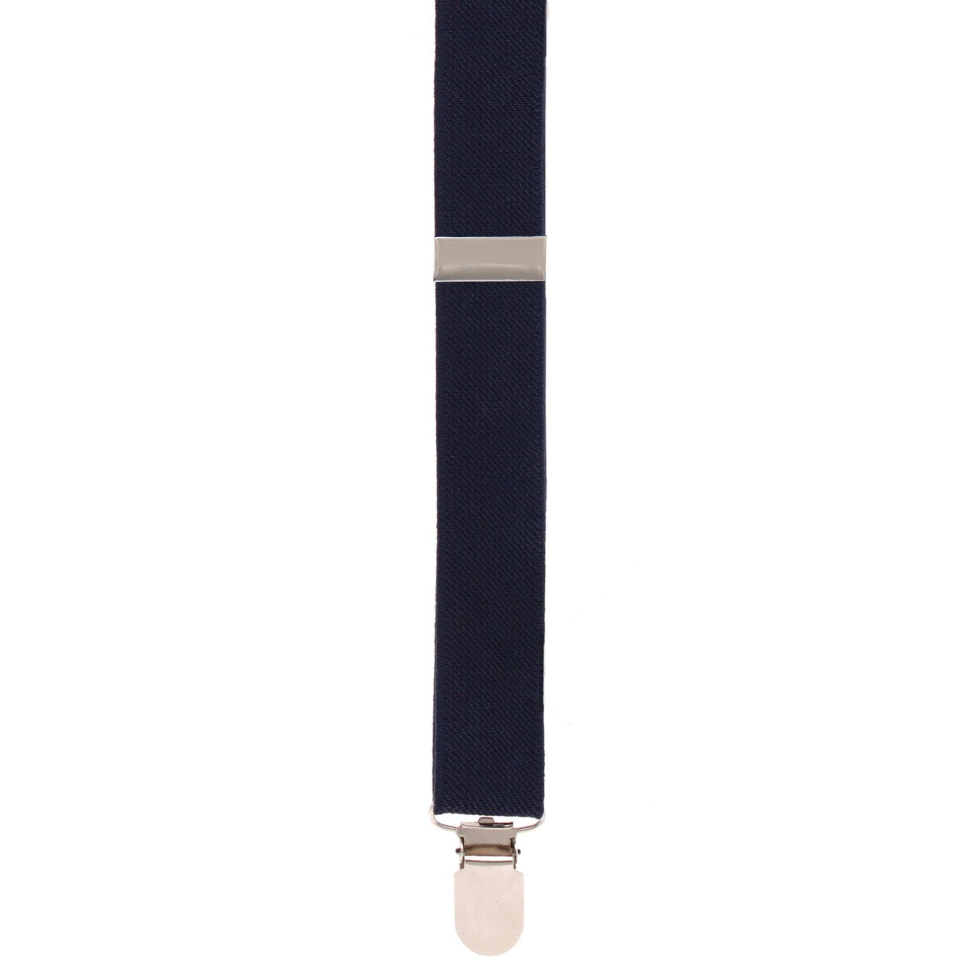 CTM® Men's 1-Inch Wide Elastic Clip End Suspenders - Navy