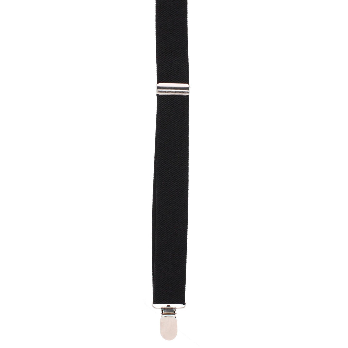 CTM® Men's 1 3/8 Inch Wide Elastic Clip End Suspenders - Black