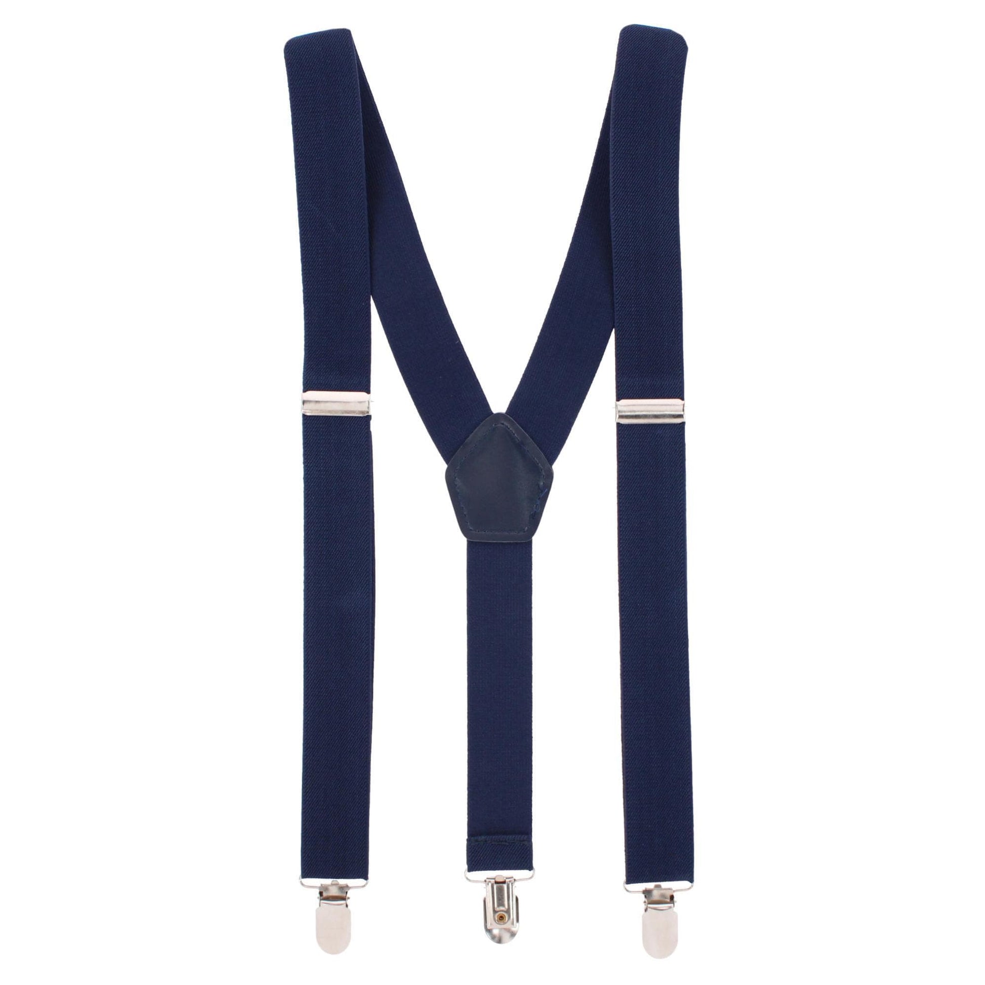 CTM® Men's 1 3/8 Inch Wide Elastic Clip End Suspenders