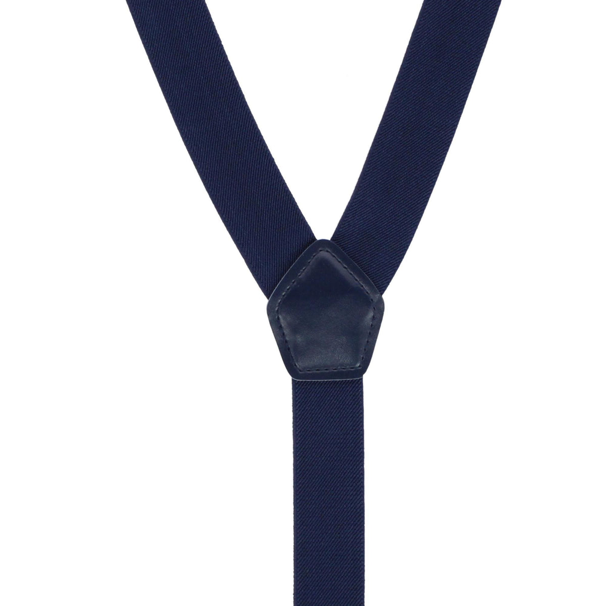 CTM® Men's 1 3/8 Inch Wide Elastic Clip End Suspenders - Navy