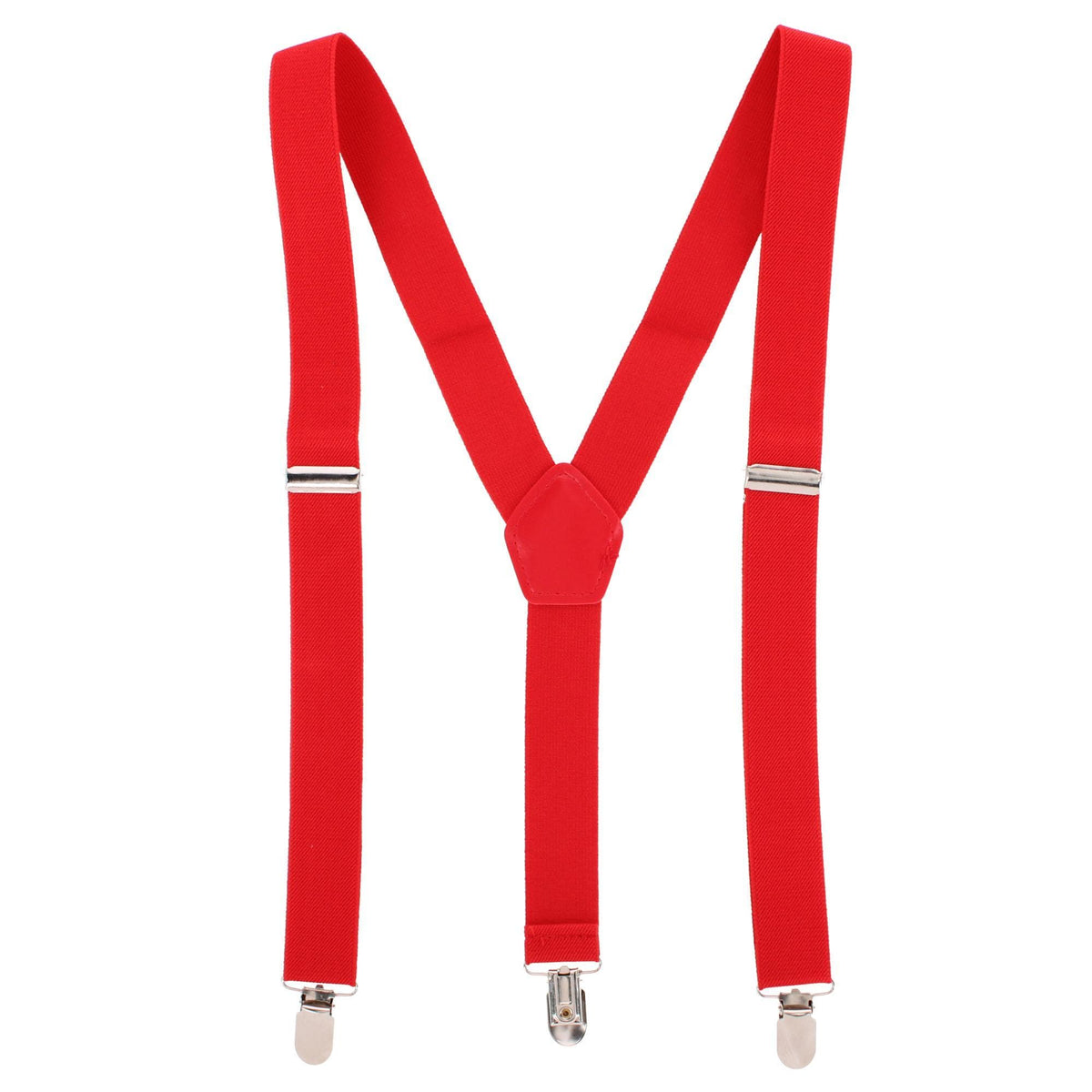 CTM® Men's 1 3/8 Inch Wide Elastic Clip End Suspenders