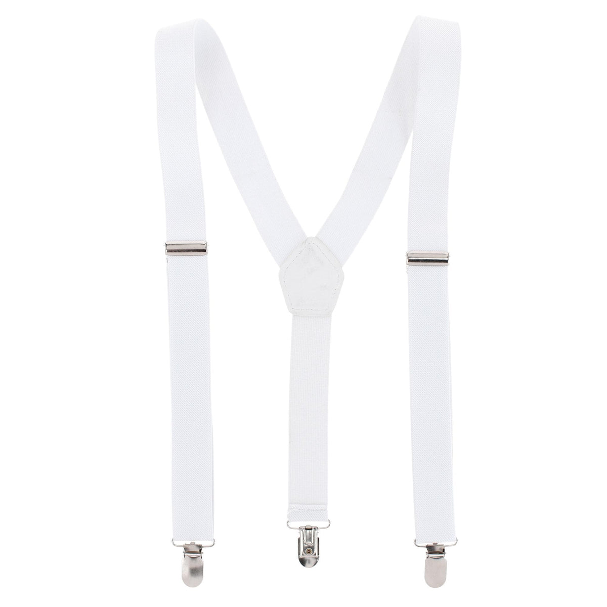 CTM® Men's 1 3/8 Inch Wide Elastic Clip End Suspenders
