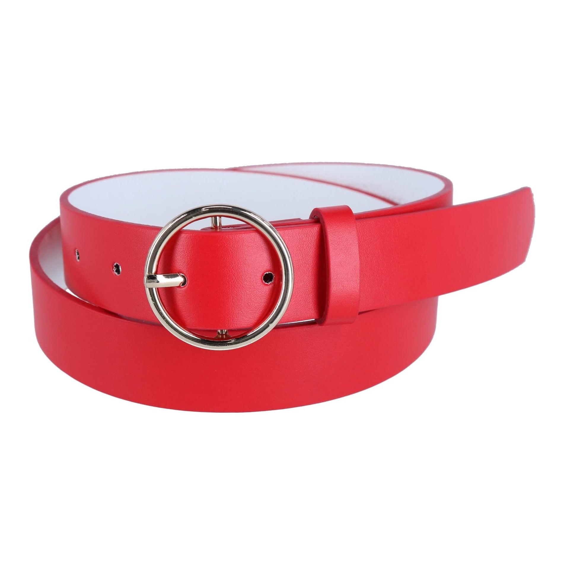 CTM® Women's Thick Rounded Buckle Belt - Women's Thick Rounded Buckle Belt