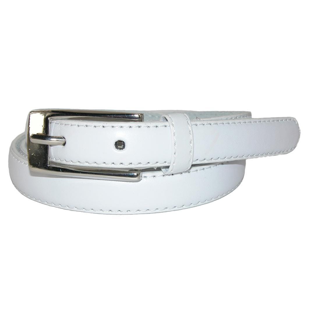 CTM® Women's Skinny 3/4 Inch Leather Dress Belt (Pack of 2)