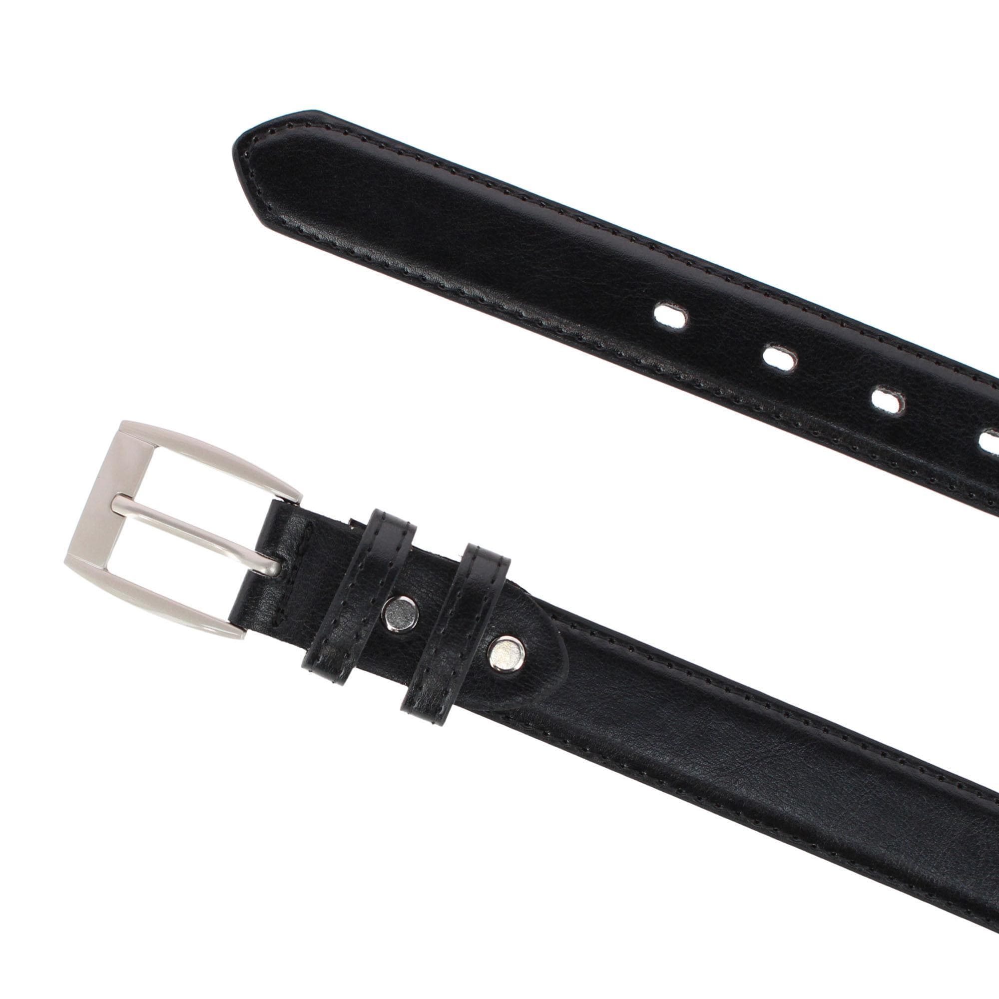 CTM® Men's Simple Dress Belt - Black