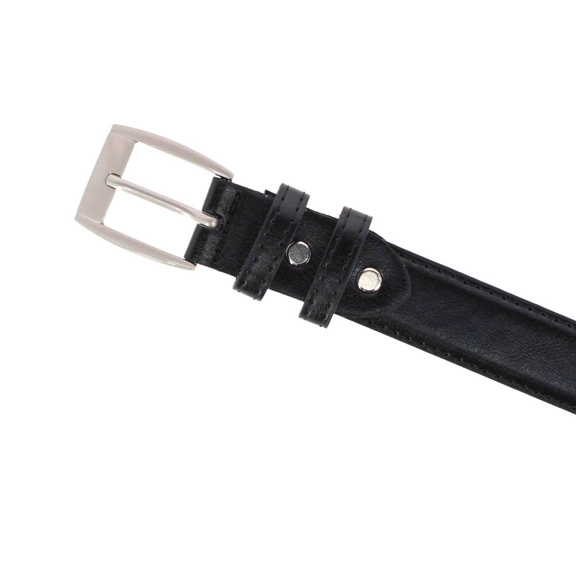CTM® Men's Simple Dress Belt - Black