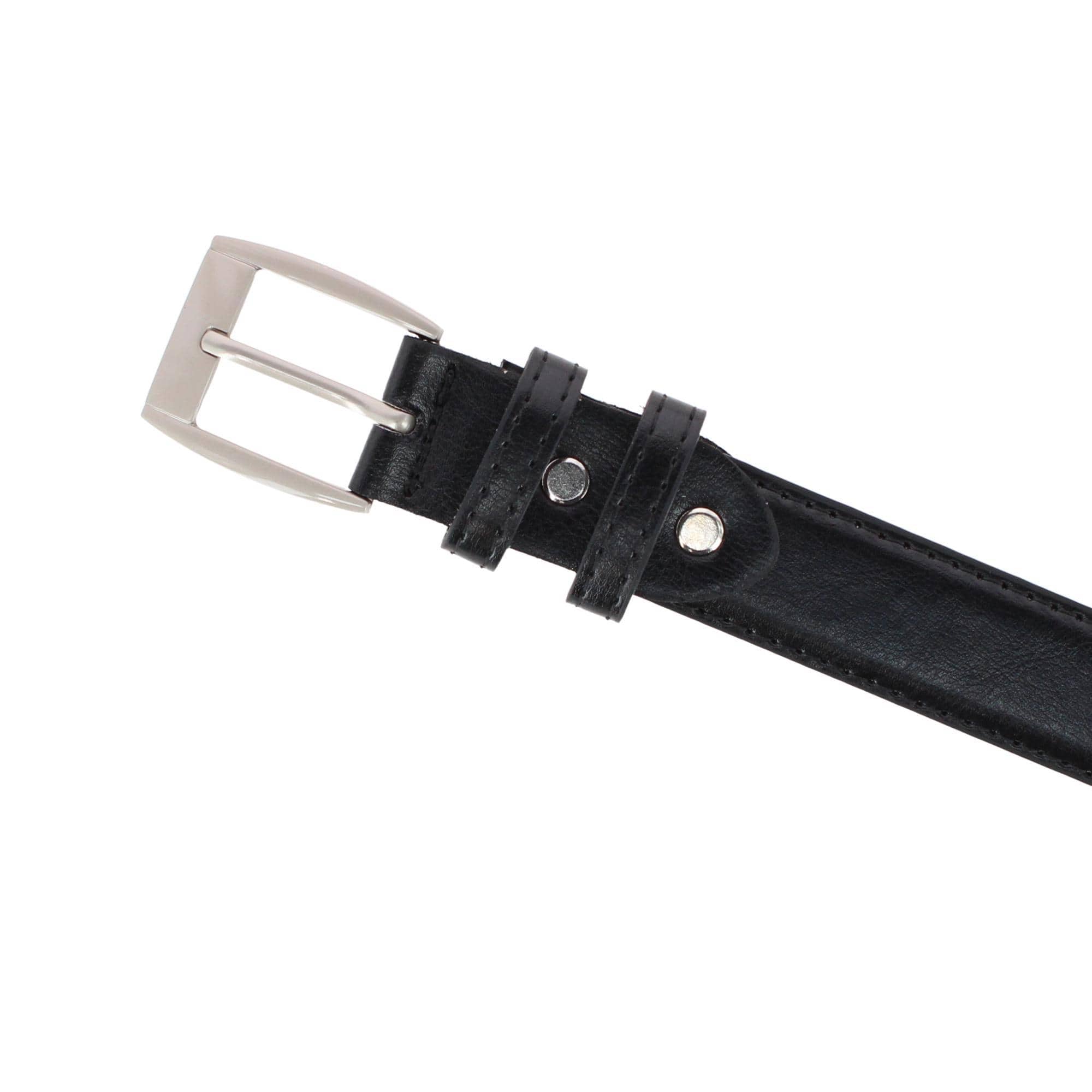CTM® Men's Simple Dress Belt - Black