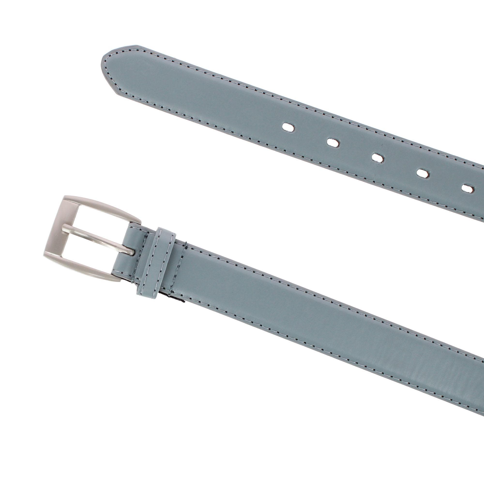 CTM® Men's Simple Dress Belt - Gray