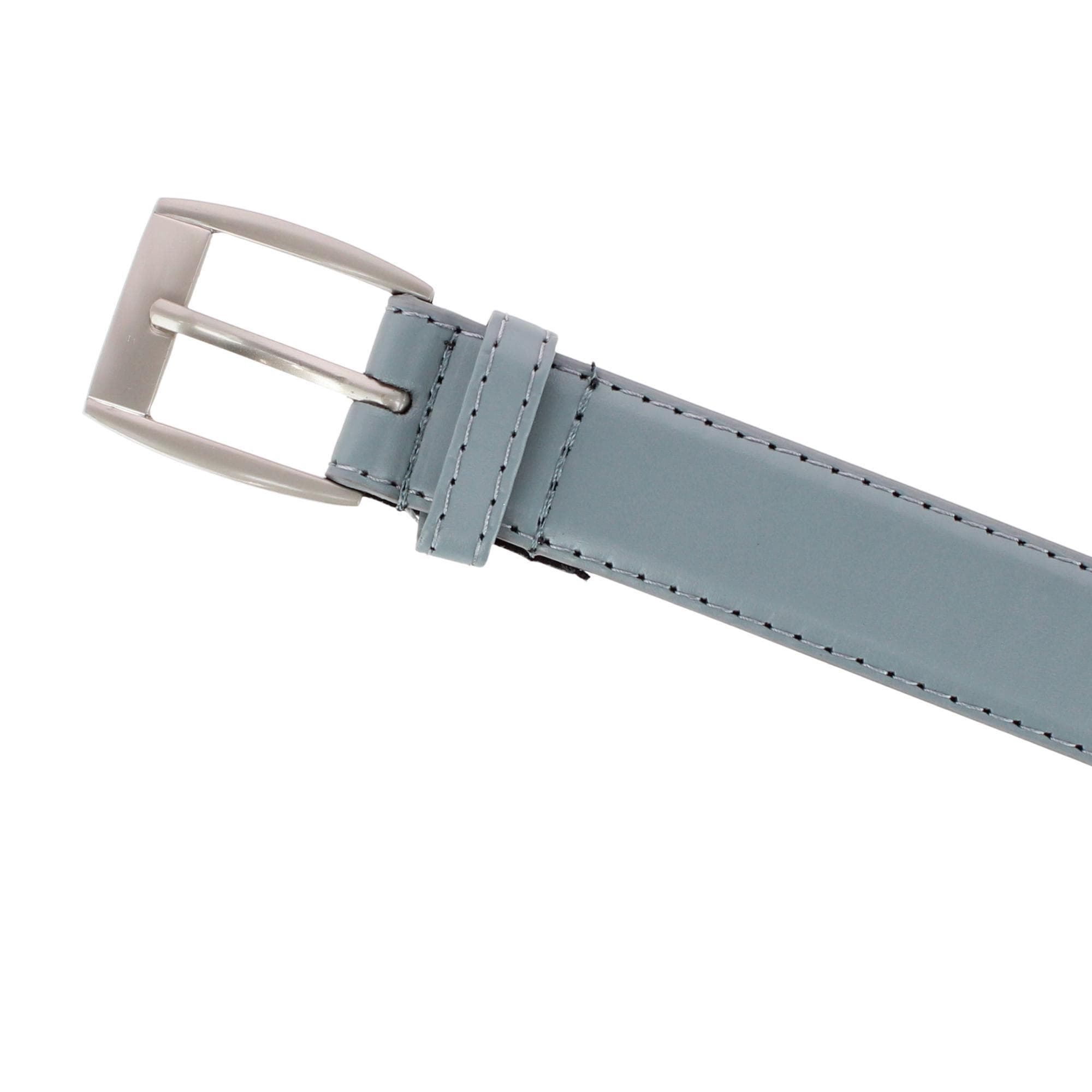 CTM® Men's Simple Dress Belt - Gray
