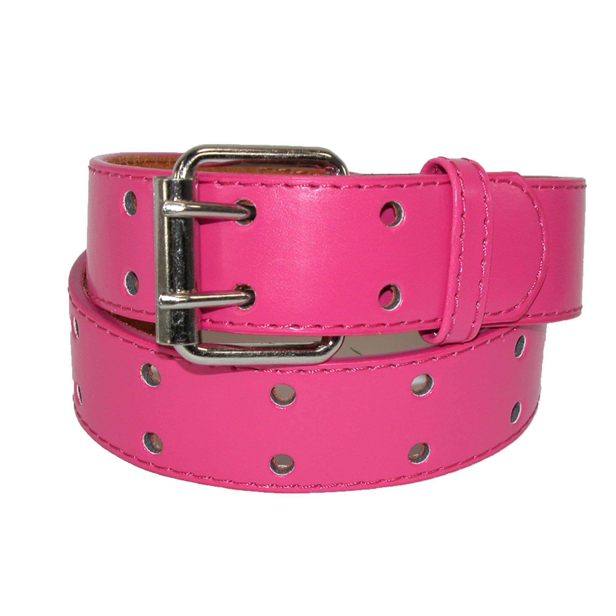 CTM® Kids' 1 Inch Wide Leather Two Hole Jean Belt