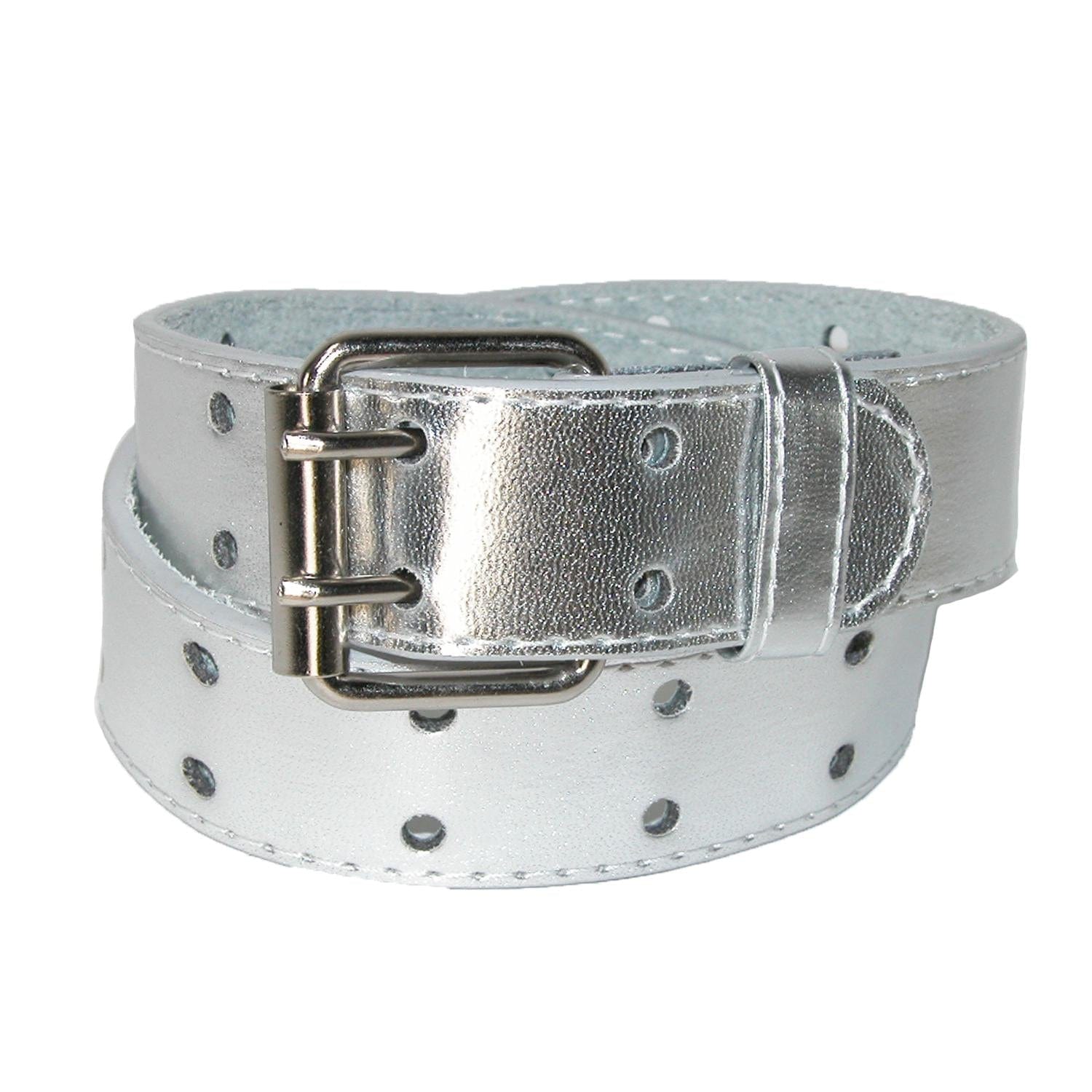 CTM® Kids' 1 Inch Wide Leather Two Hole Jean Belt