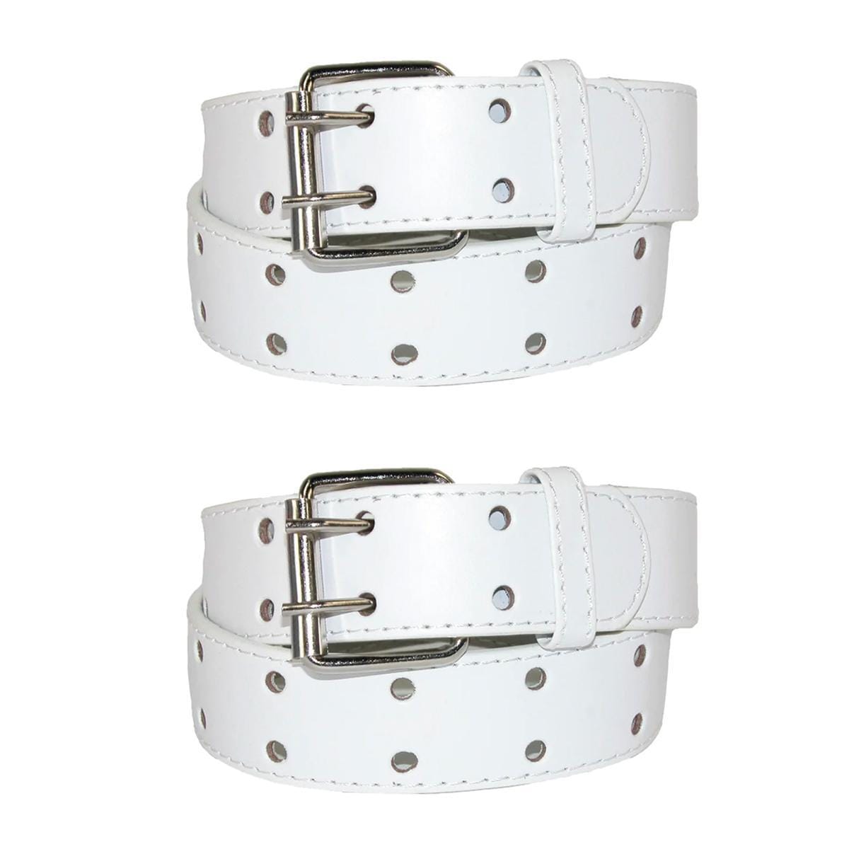 CTM® Kids' Leather Two Hole Jean Belt (Pack of 2)