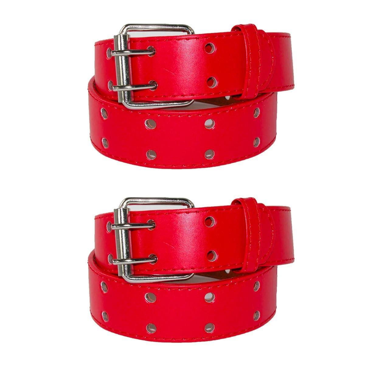 CTM® Kids' Leather Two Hole Jean Belt (Pack of 2) - Kids' Leather Two Hole Jean Belt (Pack of 2)