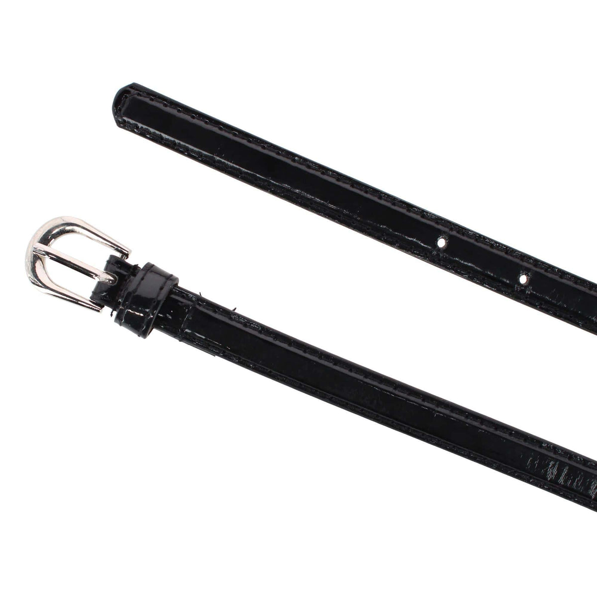 CTM® Kid's 1/2 Inch Skinny Dress Belt - Black
