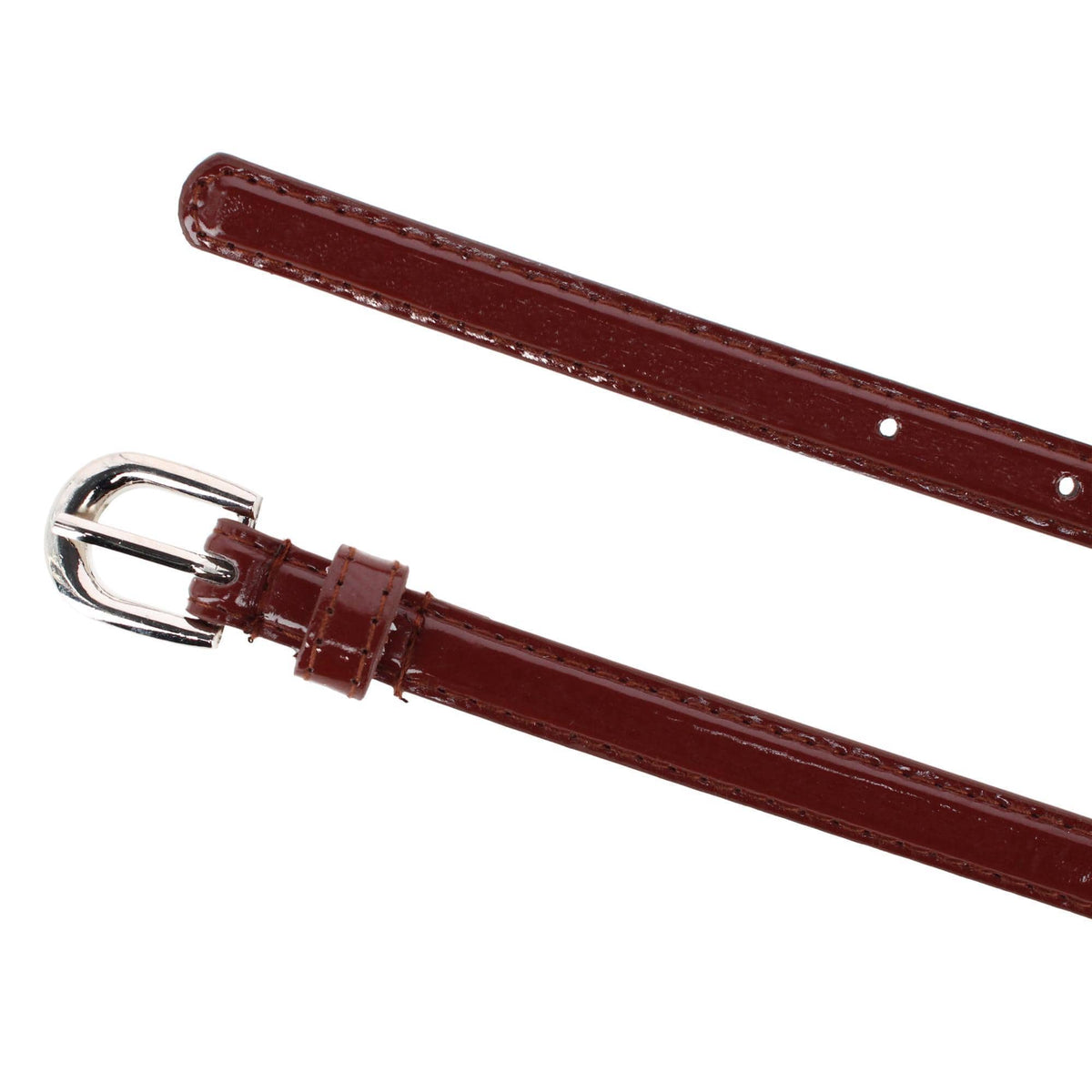 CTM® Kid's 1/2 Inch Skinny Dress Belt - Brown
