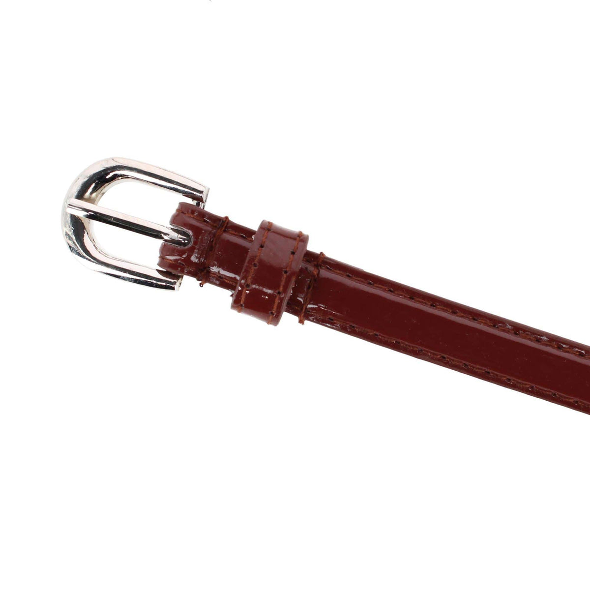 CTM® Kid's 1/2 Inch Skinny Dress Belt - Brown