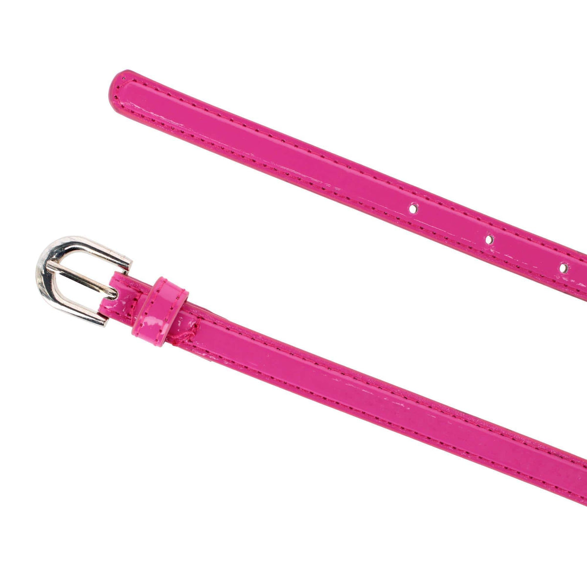 CTM® Kid's 1/2 Inch Skinny Dress Belt - Dark Pink