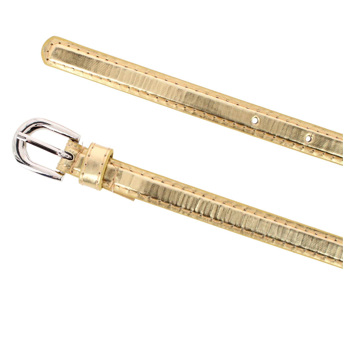 CTM® Kid's 1/2 Inch Skinny Dress Belt - Gold