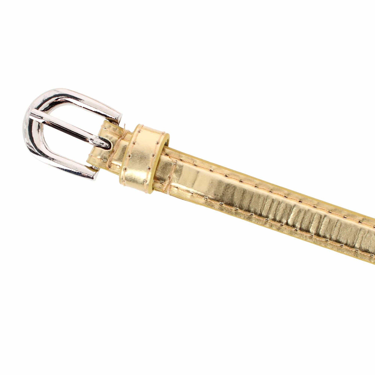 CTM® Kid's 1/2 Inch Skinny Dress Belt - Gold