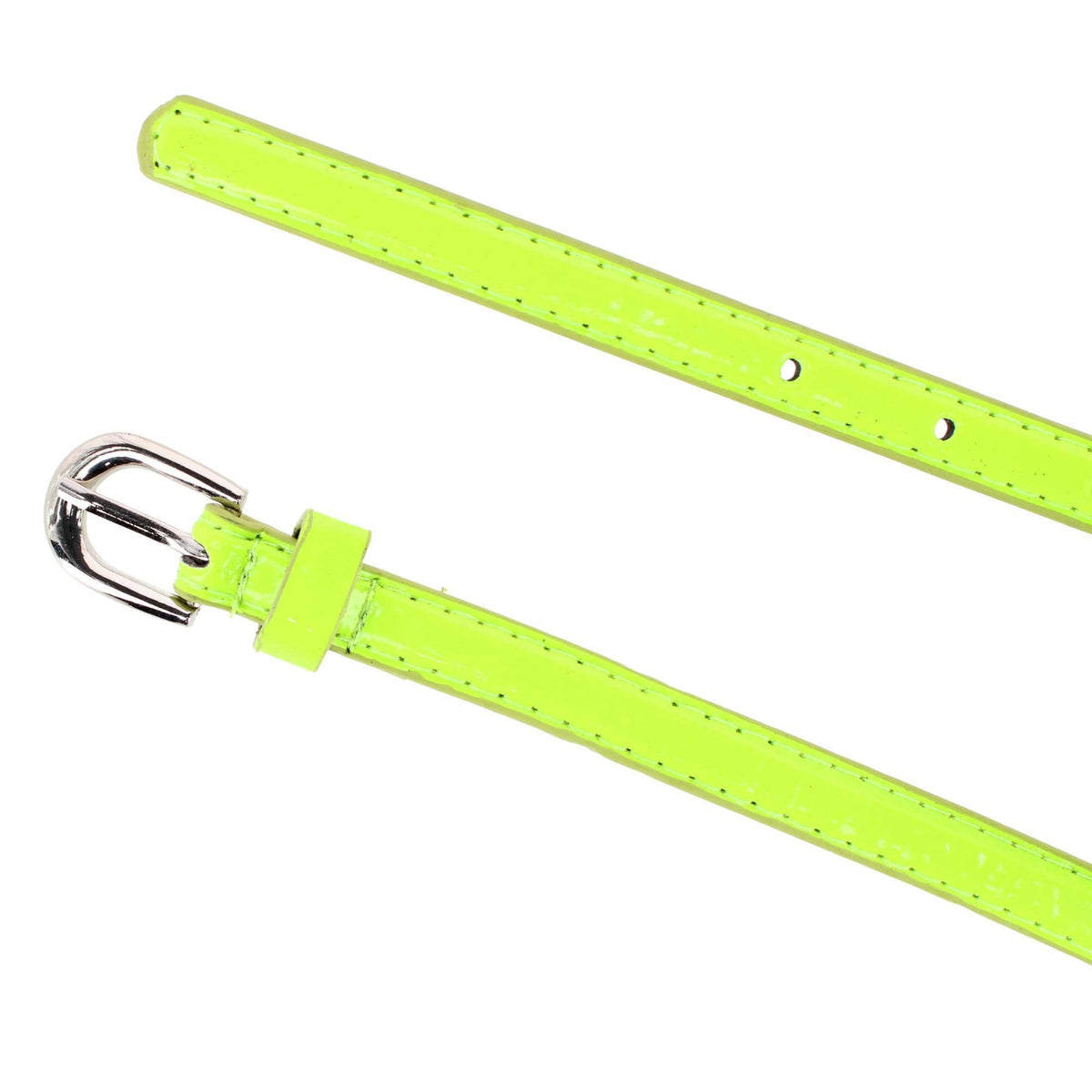 CTM® Kid's 1/2 Inch Skinny Dress Belt - Neon Green