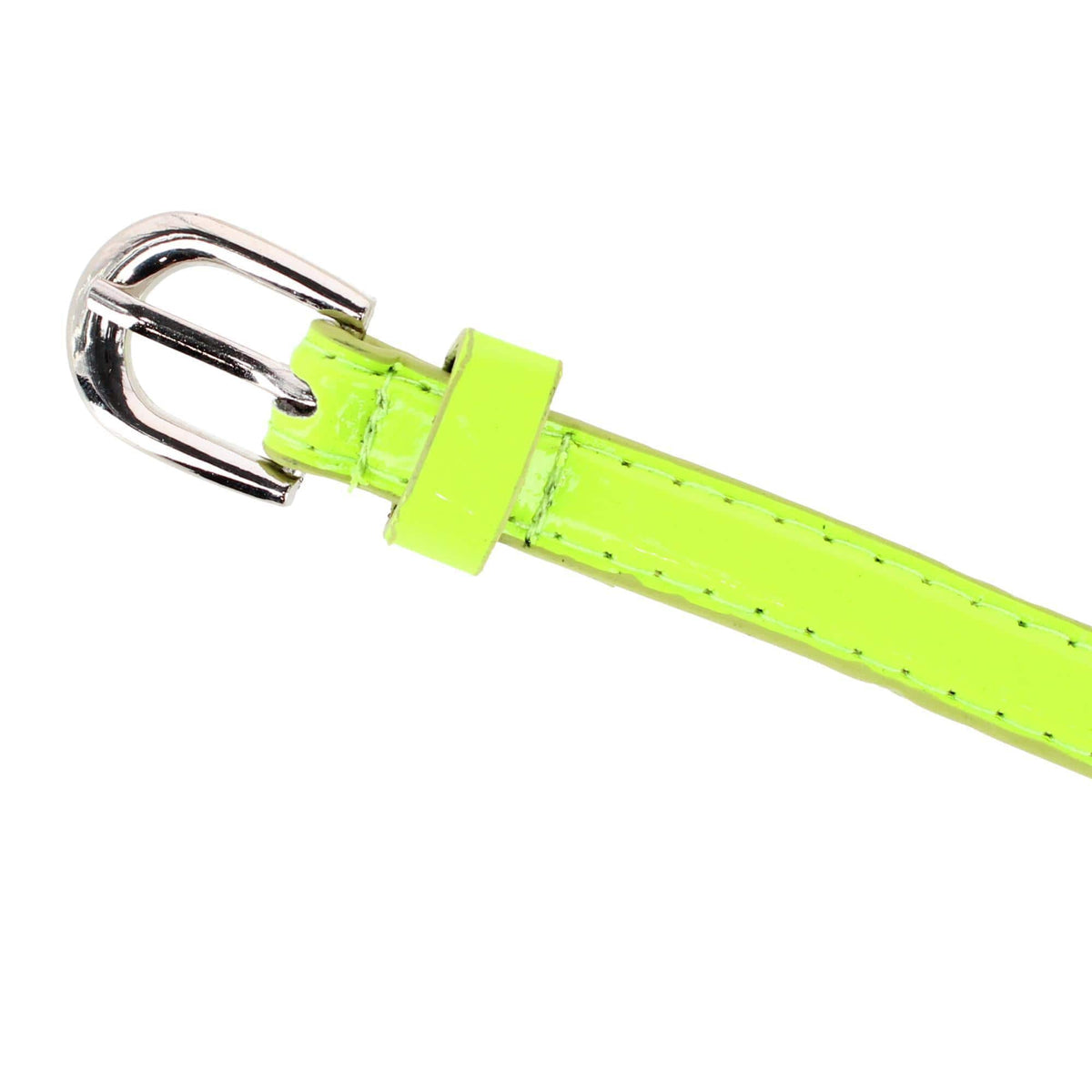 CTM® Kid's 1/2 Inch Skinny Dress Belt - Neon Green