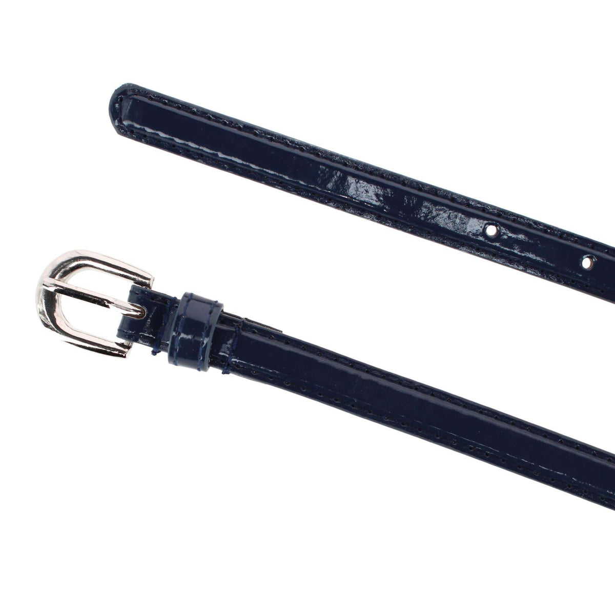 CTM® Kid's 1/2 Inch Skinny Dress Belt - Navy