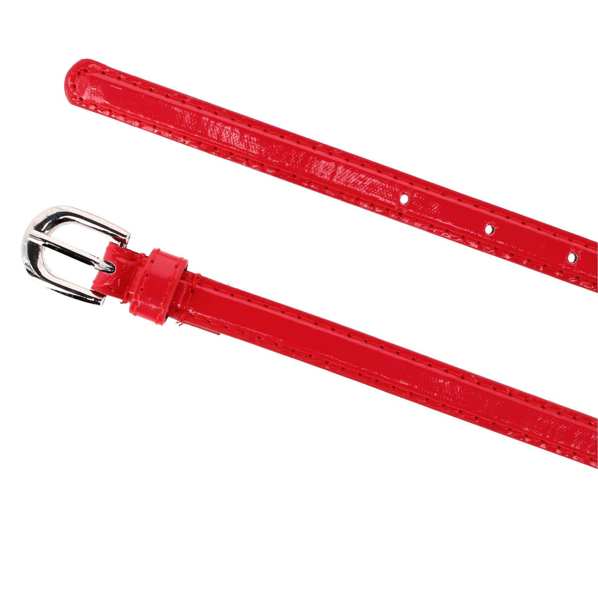 CTM® Kid's 1/2 Inch Skinny Dress Belt - Red