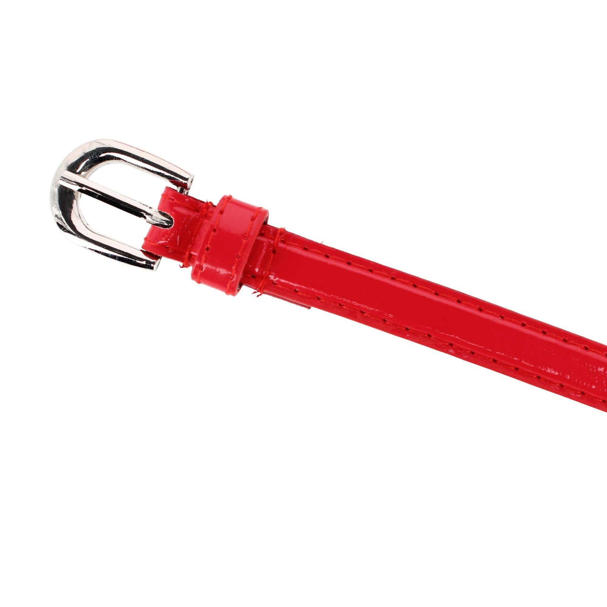 CTM® Kid's 1/2 Inch Skinny Dress Belt - Red