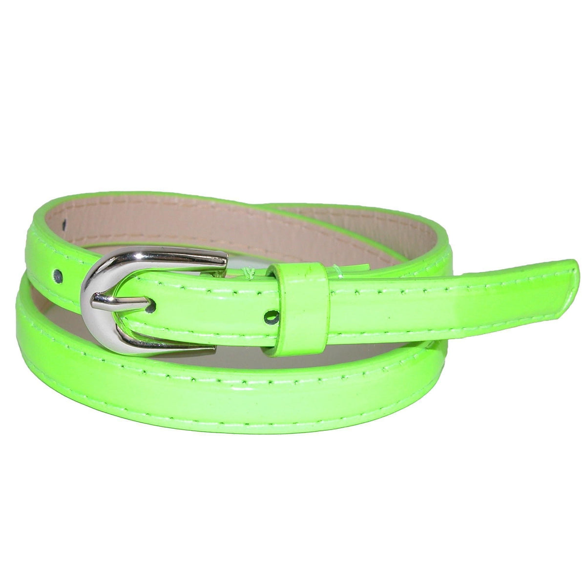 CTM® Kid's 1/2 Inch Skinny Dress Belt (Pack of 2 Colors) - Black and Green