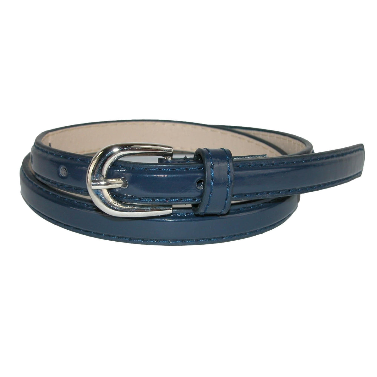 CTM® Kid's 1/2 Inch Skinny Dress Belt (Pack of 2 Colors) - Black and Navy