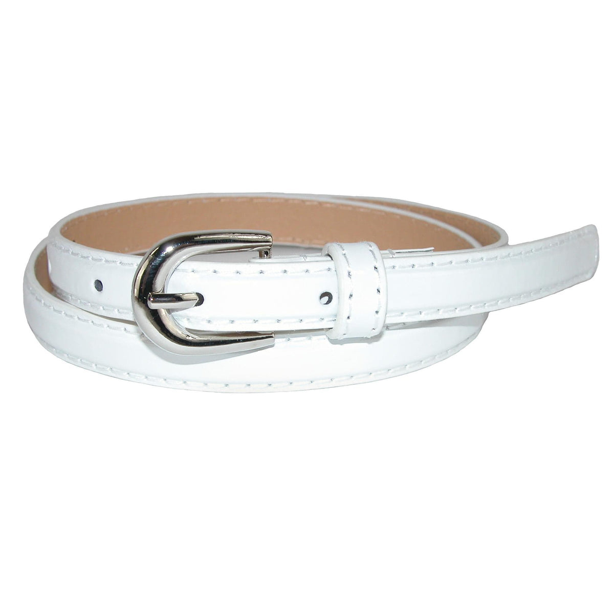 CTM® Kid's 1/2 Inch Skinny Dress Belt (Pack of 2 Colors) - Black and White