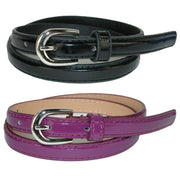 Kid's 1/2 Inch Skinny Dress Belt (Pack of 2 Colors)