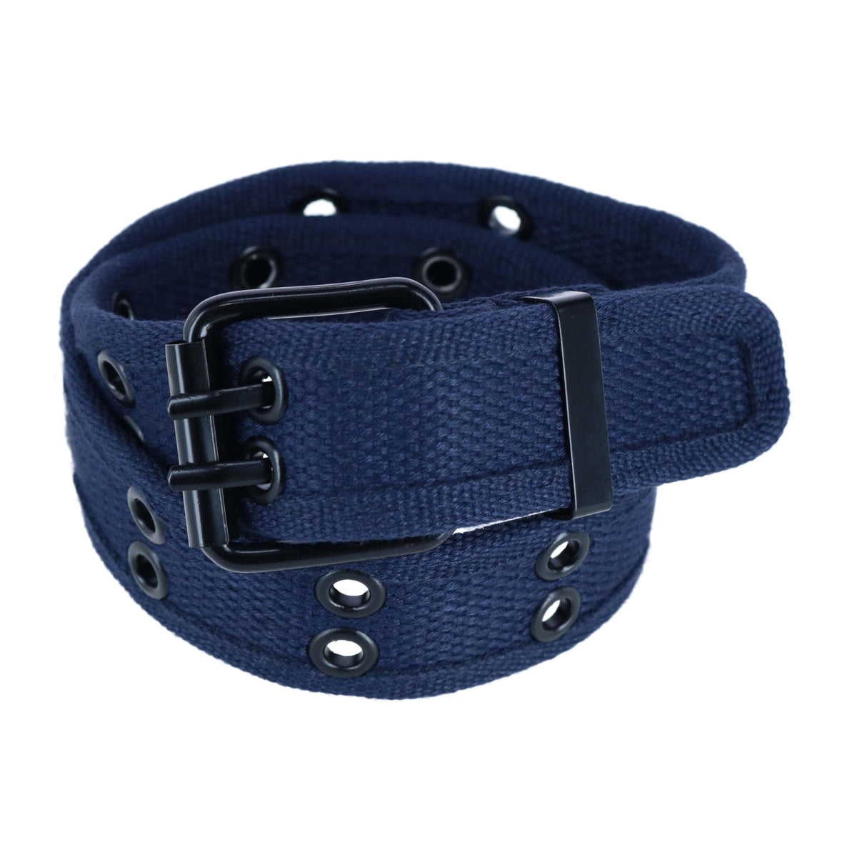 CTM® Kids 2 Hole Roller Buckle Canvas Belt - Navy