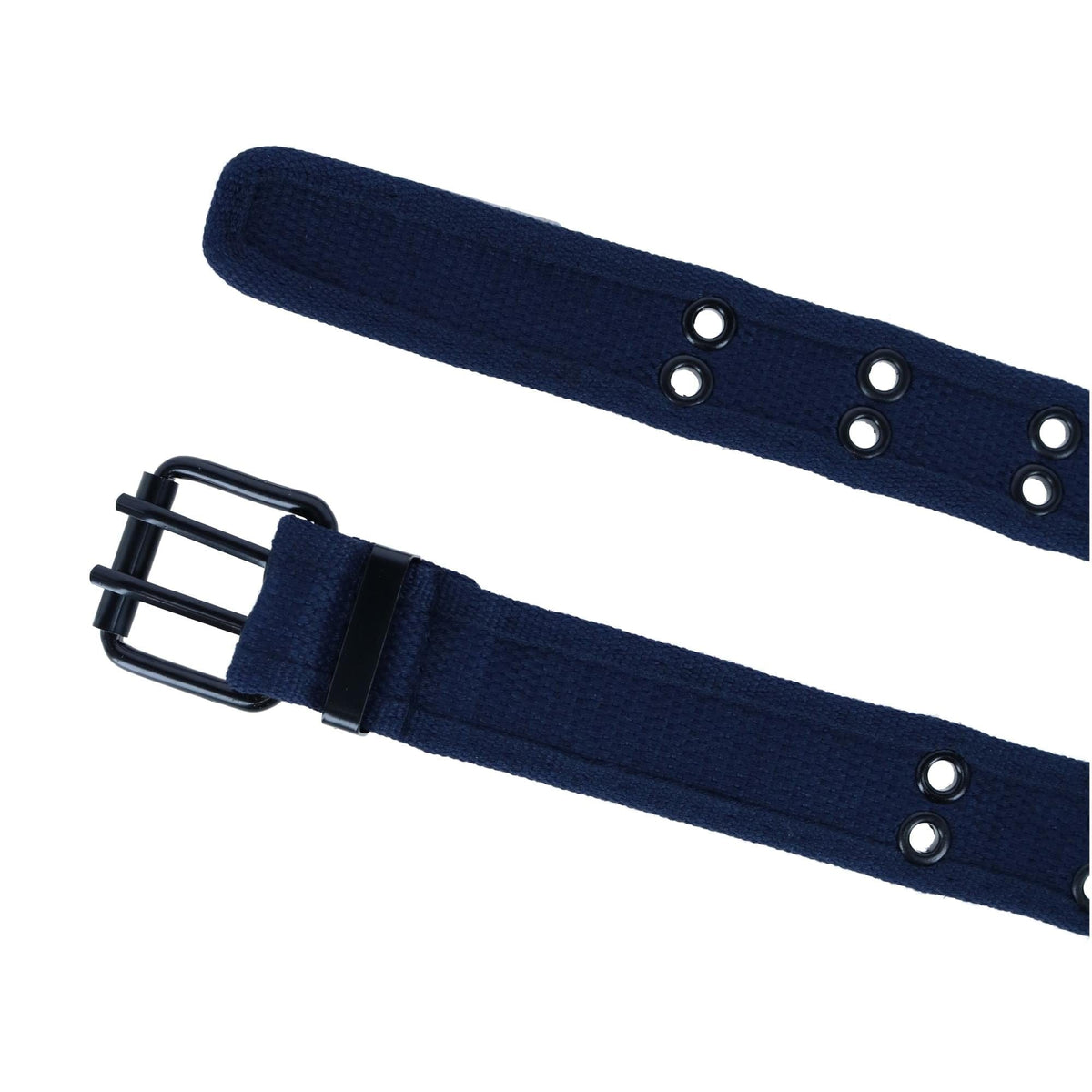 CTM® Kids 2 Hole Roller Buckle Canvas Belt - Navy