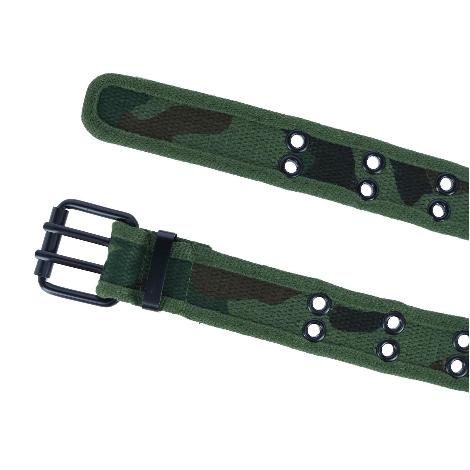 CTM® Kids Camo 2 Hole Roller Buckle Canvas Belt - Camo