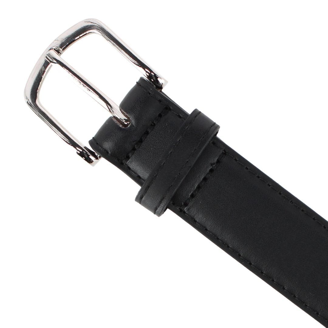 CTM® Boy's Casual Basic Leather Belt - Black
