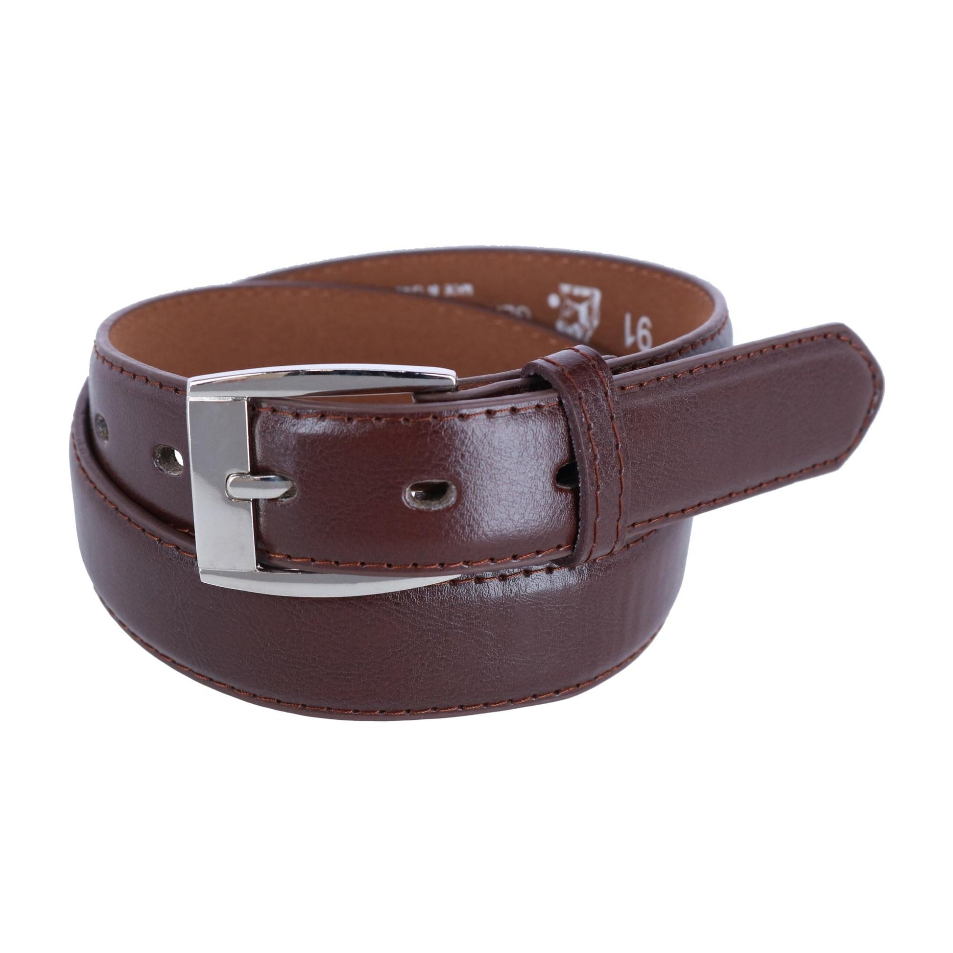CTM® Kids 1 1/8 Inch Causal Jean Belt - Brown