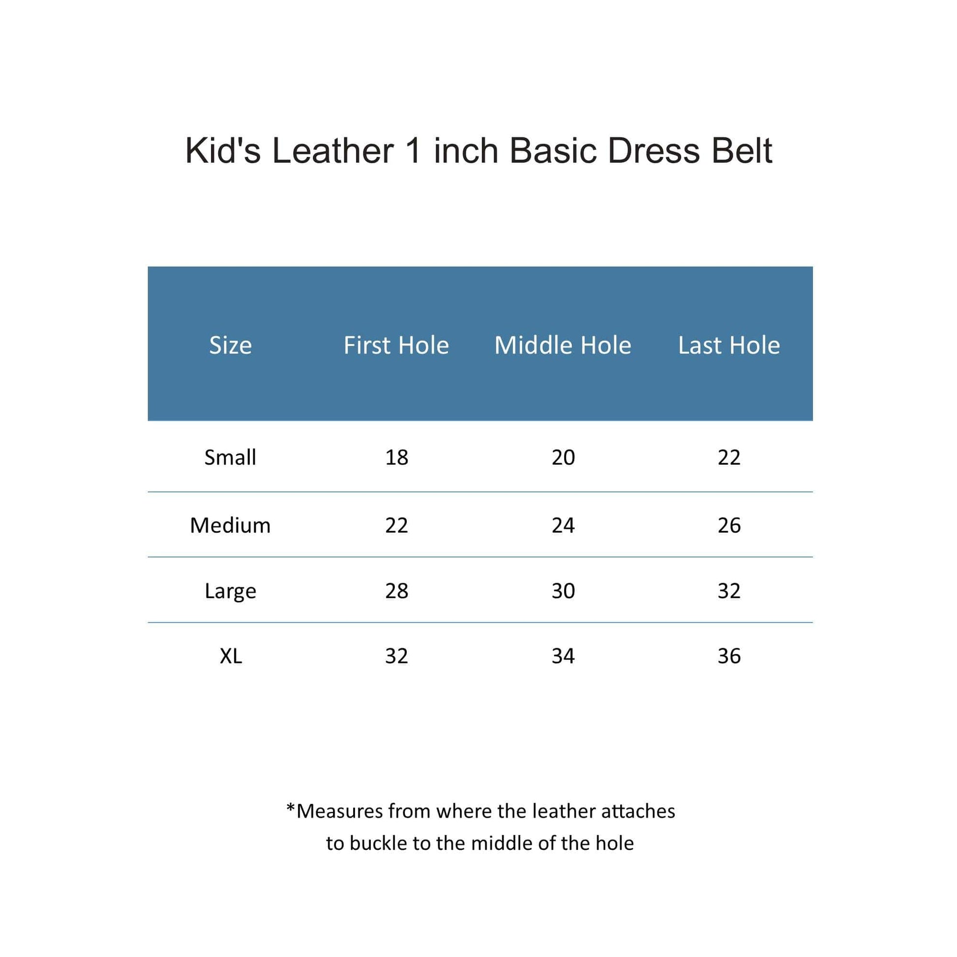 CTM® Kid's Leather 1 inch Basic Dress Belt (Pack of 2) - Brown