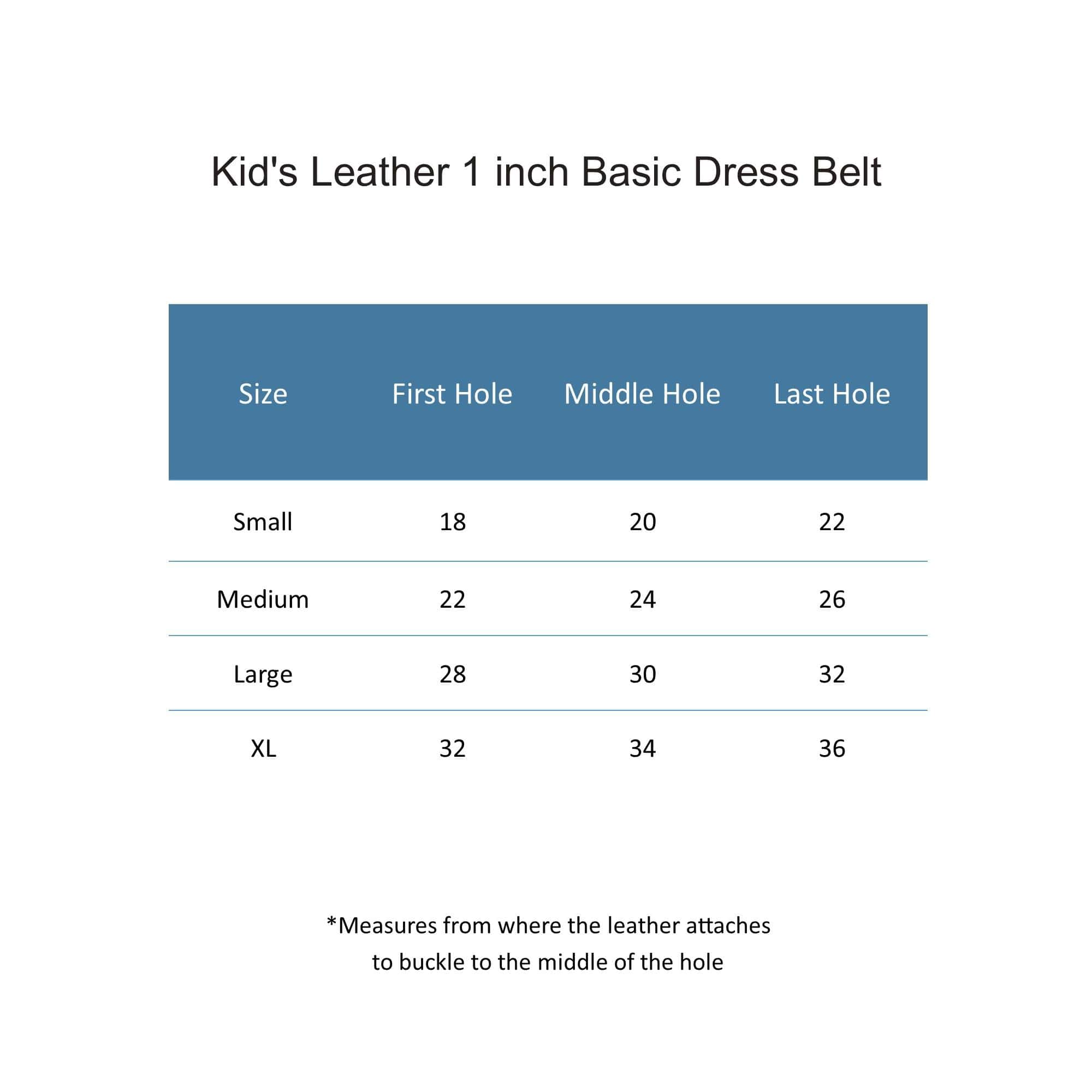 CTM® Kid's Leather 1 inch Basic Dress Belt (Pack of 2) - Brown