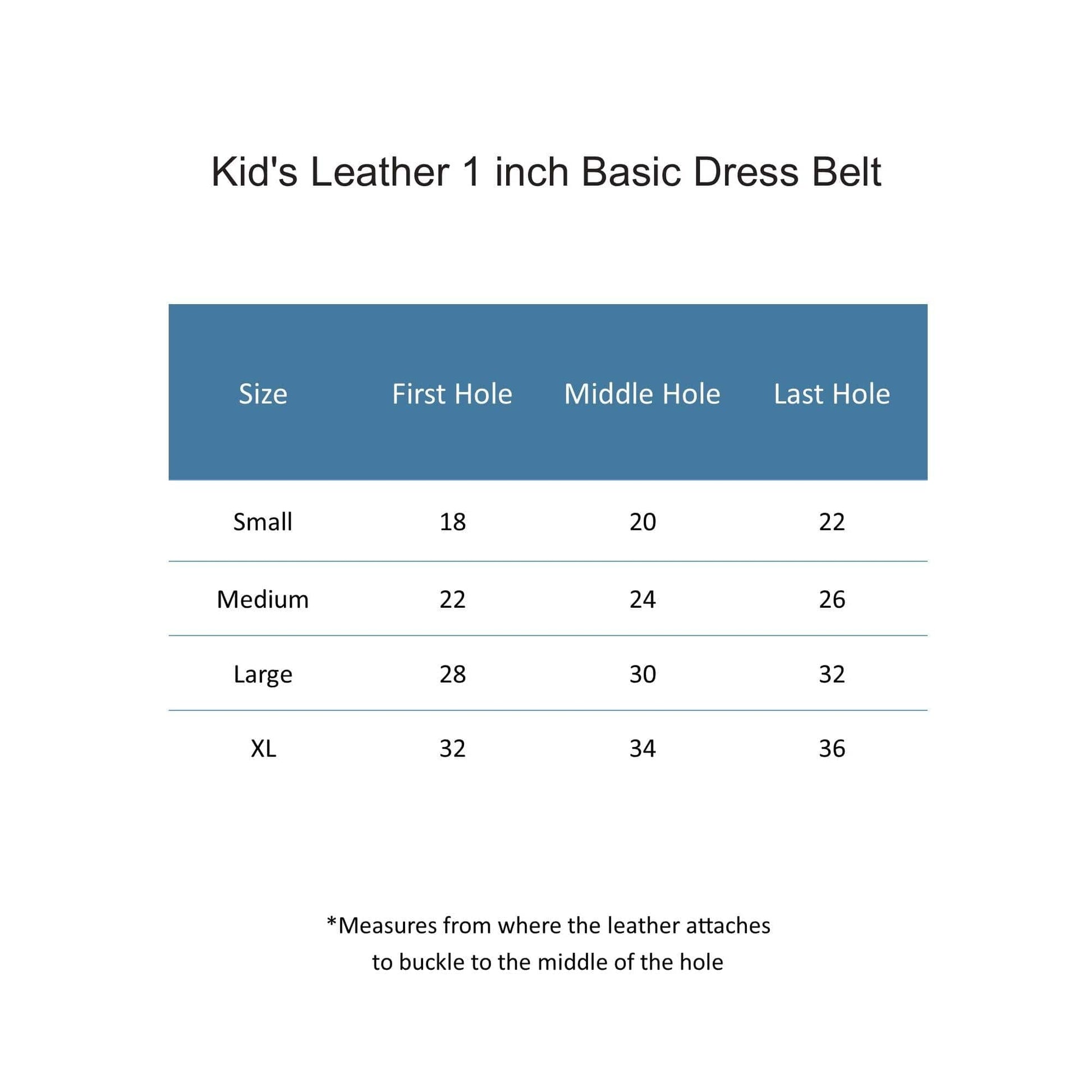 CTM® Kid's Leather 1 inch Basic Dress Belt - Red