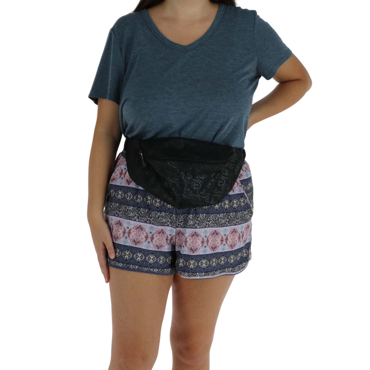 Buckle Down Adult's Canvas Signature Disney Initial Fanny Waist Pack - Black